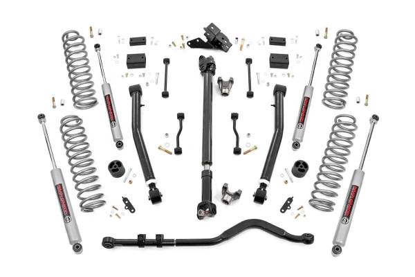 Rough Country - Rough Country - 3.5 Inch Lift Kit - Adj LCA - FR D/S - Jeep Wrangler JL 4WD (2024-2025) | 91830 - Image 1