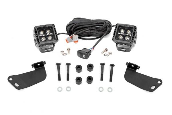 Rough Country - Rough Country - LED Light Kit - Front Mount - 2" Black Pair - Amber DRL - Segway 570 F - 93219 - Image 1