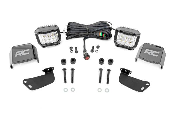 Rough Country - Rough Country - LED Light Kit - Front Mount - 3" Chrome Pair - Wide Angle - Segway 570 F - 93223 - Image 1