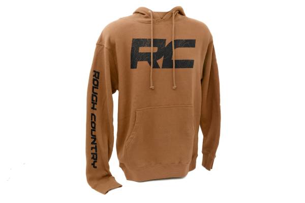 Rough Country - Rough Country - Rough Country Hoodie - RC Topographical Sleeve - Saddle - 2XL | 940952XL - Image 1