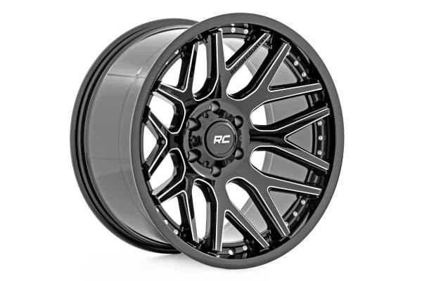Rough Country - Rough Country 95 Series Wheel/Machined One-Piece/Gloss Black/20x10/6x135/-19mm | 95201017M - Image 1