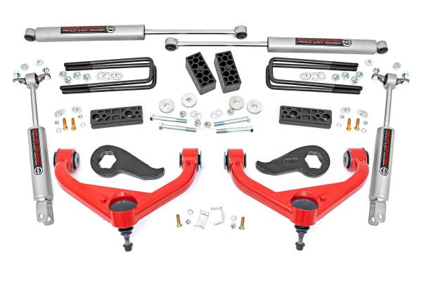 Rough Country - 3 Inch Lift Kit - Chevy/GMC Sierra 3500 HD/Silverado 3500 HD 2WD/4WD (20-25) | 95630RED - Image 1
