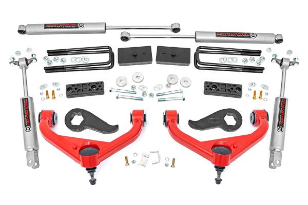Rough Country - 3 Inch Lift Kit - Chevy/GMC 2500HD/3500HD 2WD/4WD (20-25) | 95830RED - Image 1