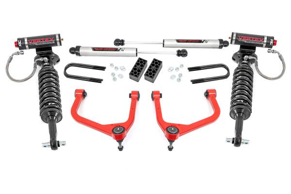 Rough Country - Rough Country - 3.5 Inch Lift Kit - Vertex/V2 - Rear Mono Leaf - Chevy Silverado 1500 (22-24) | 28257RED - Image 1