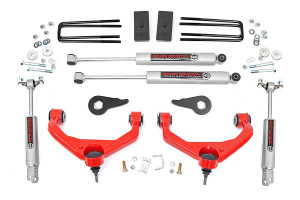 Rough Country - 3.5 Inch Lift Kit - w/ Overloads - Chevy/GMC 2500HD/3500HD (11-19) | 97530RED - Image 1