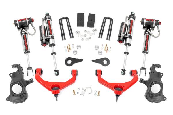 Rough Country - Rough Country - 3.5 Inch Lift Kit - Knuckle - Vertex - w/ Overloads - Chevy/GMC 2500HD/3500HD (11-19) | 97650RED - Image 1