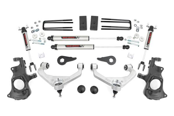 Rough Country - Rough Country - 3.5 Inch Knuckle Lift Kit - V2 - w/ Overloads - Chevy/GMC 2500HD/3500HD (11-19) | 97670 - Image 1