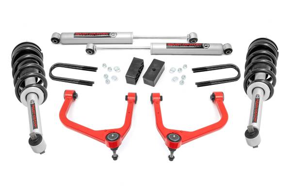 Rough Country - Rough Country - 3.5 Inch Lift Kit - Mono Leaf Rear - N3 Struts - GMC Sierra 1500 2WD/4WD (2025) | 28831RED_A - Image 1