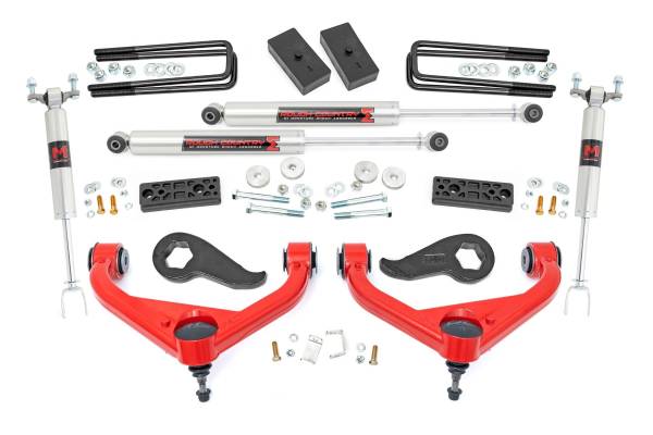 Rough Country - 3 Inch Lift Kit - UCAs - M1 - w/ Overloads - Chevy/GMC 2500HD/3500HD (20-25) | 97740RED - Image 1