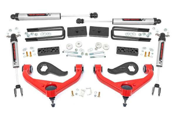 Rough Country - 3 Inch Lift Kit - UCAs - V2 - w/ Overloads - Chevy/GMC 2500HD/3500HD (20-25) | 97770RED - Image 1