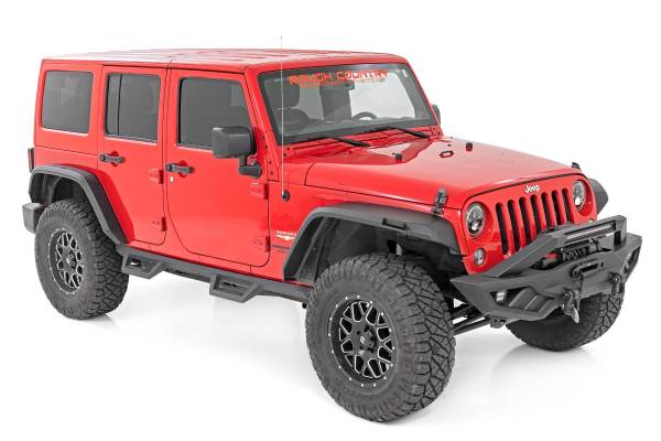 Rough Country - Rough Country - High Clearance LED Flat Fender Flare Kit - UV Treated - Jeep Wrangler JK (07-18) | 99037 - Image 1