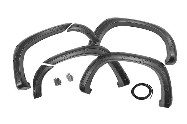 Rough Country - Rough Country - Fender Flares - Defender - GBA Black - Chevy Silverado 1500 2WD/4WD (2019-2025 & Classic) | A-C12211-GBA - Image 1