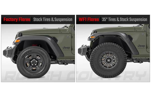 Rough Country - WF1 Fender Flares - Jeep Gladiator JT 4WD (2020-2025) | A-J02022 - Image 1