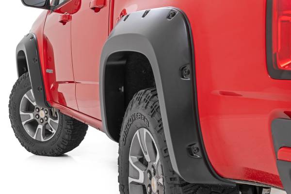 Rough Country - Rough Country - Pocket Fender Flares - GAZ Summit White - Chevy Colorado 2WD/4WD (2015-2022) | F-C11511A-GAZ - Image 1