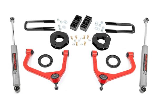 Rough Country - Rough Country - 3.5 Inch Lift Kit - Chevy Silverado 1500 2WD/4WD (2019-2024 & Classic) | 29531RED - Image 1