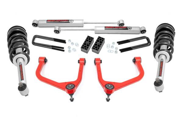 Rough Country - Rough Country - 3.5 Inch Lift Kit - N3 Struts - Chevy Silverado 1500 2WD/4WD (2019-2024 & Classic) | 29532RED - Image 1