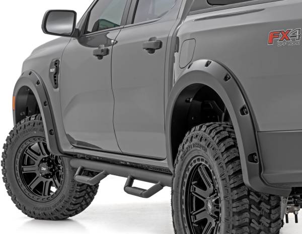 Rough Country - Rough Country - Pocket Fender Flares - NE Cactus Gray - Ford Ranger 2WD/4WD (2024-2025) | F-F12401-NE - Image 1