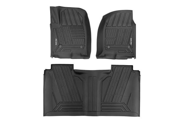 Rough Country - Rough Country - Flex-Fit Floor Mats - FR & RR - FR Bucket - Crew - Chevy/GMC 1500/2500HD/3500HD (19-25 & Classic) | FF-21612 - Image 1
