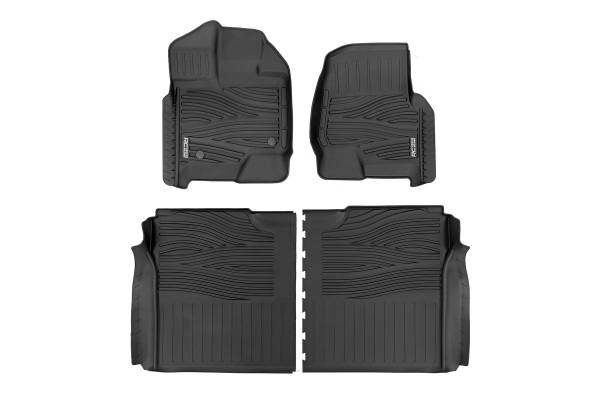 Rough Country - Rough Country - Flex-Fit Floor Mats - FR & RR - Ford F-150 (15-25)/F-150 Lightning (22-25)/Raptor (17-25) | FF-51512 - Image 1