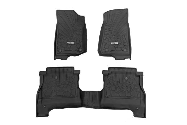Rough Country - Rough Country - Flex-Fit Floor Mats - FR & RR - RR Lockable - Jeep Gladiator JT 4WD (20-25) | FF-61501 - Image 1
