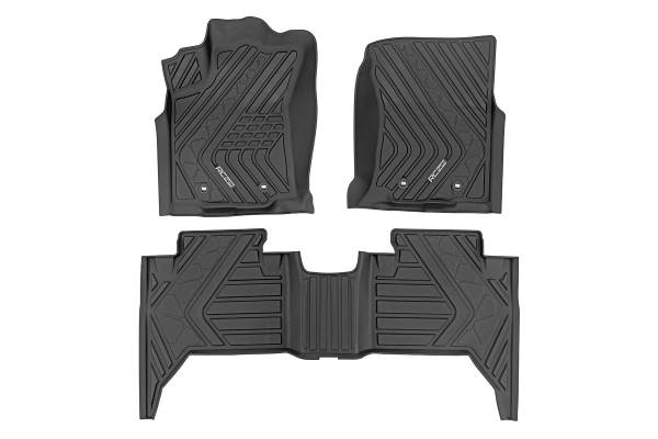 Rough Country - Rough Country - Flex-Fit Floor Mats - Front and Rear - Toyota Tacoma 2WD/4WD (2016-2023) | FF-71216 - Image 1
