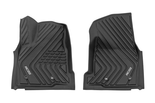 Rough Country - Rough Country - Flex Fit Floor Mats - Front - Crew - Toyota Tacoma 2WD/4WD (2024-2025) | FF-7122 - Image 1
