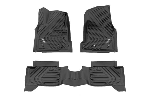 Rough Country - Rough Country - Flex Fit Floor Mats - Front & Rear - Crew - Toyota Tacoma 2WD/4WD (2024-2025) | FF-71224 - Image 1