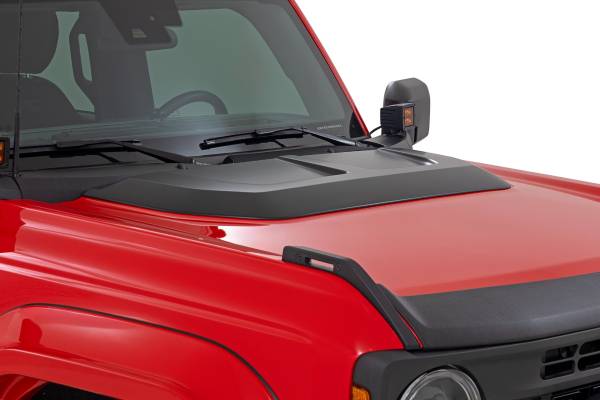 Rough Country - Rough Country - Hood Scoop - Gloss Black - Ford Bronco 4WD (2021-2025) - HS30020-G1 - Image 1