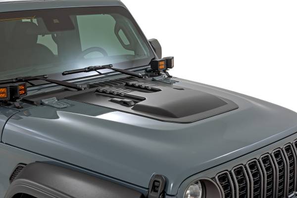 Rough Country - Rough Country - Hood Scoop - PGG Sarge Green - Jeep Gladiator JT/Wrangler JL 4WD (2018-2025) | HS60010-PGG - Image 1