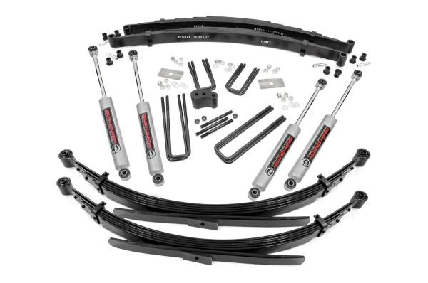 Rough Country - Rough Country - 4 Inch Lift Kit - Rear Springs - Dodge W100 Truck/W200 Truck 4WD (1970-1974) | 330.20 - Image 1