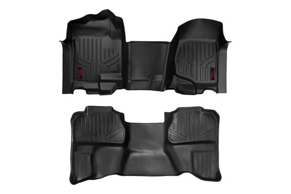 Rough Country - Rough Country - Floor Mats - FR & RR - OV Hump - Ext Cb - Chevy/GMC 1500/2500HD (07-14) | M-21072 - Image 1
