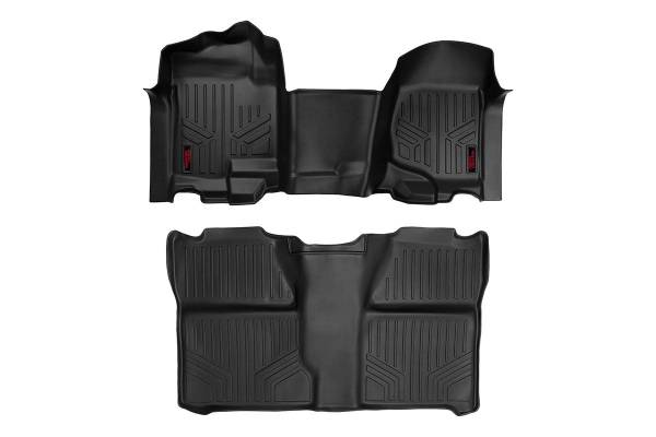 Rough Country - Rough Country - Floor Mats - FR & RR - OV Hump - Crew - Chevy/GMC 1500/2500HD (07-14) | M-21073 - Image 1