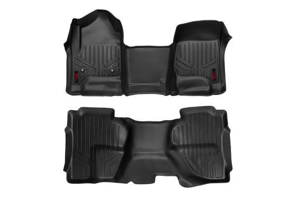 Rough Country - Rough Country - Floor Mats - FR & RR - OV Hump - Ext Cb - Chevy/GMC 1500/2500HD/3500HD 2WD/4WD | M-21142 - Image 1