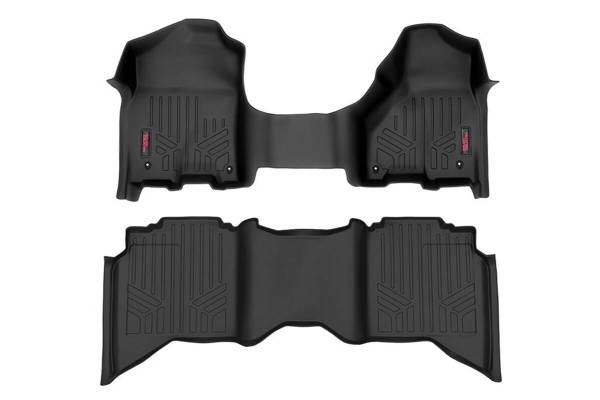 Rough Country - Rough Country - Floor Mats - FR & RR - Crew/Mega Cab - Ram 1500 2WD/4WD (2012-2018 & Classic) | M-31313 - Image 1