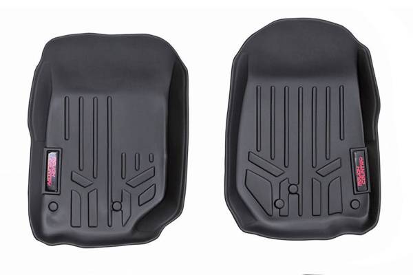 Rough Country - Floor Mats - Front - - Jeep Wrangler JK/Wrangler Unlimited 4WD (2014-2018) | M-6142 - Image 1