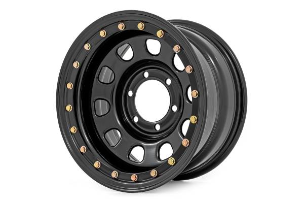 Rough Country - Rough Country - Steel Simulated Bead Lock Wheel/Black/16x8/6x5.5/4.25 Bore/-12 | RC51-6883SL - Image 1