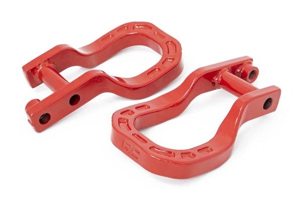 Rough Country - Rough Country - Tow Hooks - Forged - Red - Chevy Silverado 1500 2WD/4WD (2019-2025 & Classic) | RS132 - Image 1