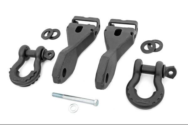 Rough Country - Rough Country - Tow Hook Brackets - D-Ring Combo - Chevy Silverado 1500 2WD/4WD (2014-2018 & Classic) | RS170 - Image 1