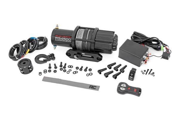 Rough Country - Rough Country - 4500-LB Winch W/ Remote - UTV - Synthetic Rope | RS4500SA - Image 1