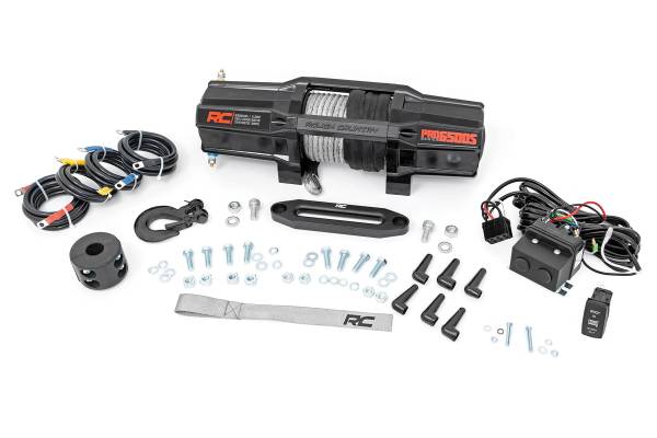 Rough Country - Rough Country - 6500-LB Winch W/ Remote - UTV - Synthetic Rope | RS6500SA - Image 1