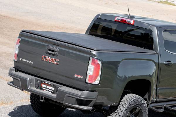 Rough Country - Soft Tri-Fold Bed Cover - 5'3 in. Bed - Chevy/GMC Canyon/Colorado 2WD/4WD (15-25) | 41215500A - Image 1
