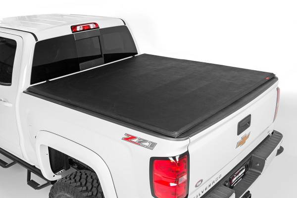 Rough Country - Rough Country - Soft Tri-Fold Bed Cover - 6'7 in. Bed - Chevy/GMC 1500 (00-06 & Classic) | 41288650A - Image 1
