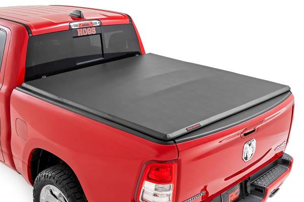 Rough Country - Rough Country - Soft Tri-Fold Bed Cover - 6'4 in. Bed - Ram 1500 (19-25)/1500 TRX (21-24) | 41309650A - Image 1
