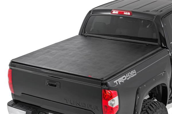 Rough Country - Soft Tri-Fold Bed Cover - 6'7 in. Bed - Toyota Tundra 2WD/4WD (2007-2025) | 41419650A - Image 1