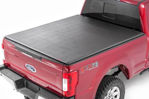 Rough Country - Rough Country - Soft Tri-Fold Bed Cover - 6'10 in. Bed - Ford F-250/F-350 Super Duty (17-25) | 41517650A - Image 1