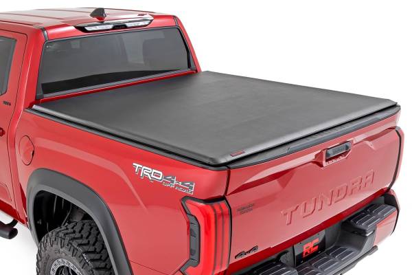 Rough Country - Rough Country - Soft Roll Up Bed Cover - 5'7 in. Bed - Toyota Tundra 2WD/4WD (2022-2025) | 42619550 - Image 1