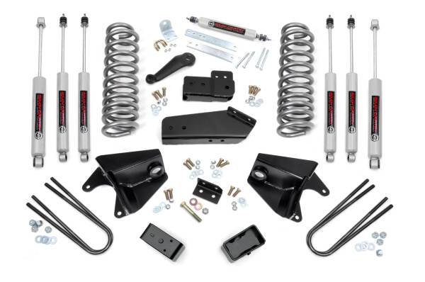 Rough Country - Rough Country - 4 Inch Lift Kit - Quad Front Shocks - Rear Blocks - Ford F-150 4WD (80-96) | 46533 - Image 1