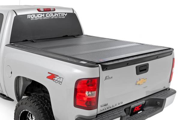 Rough Country - Hard Tri-Fold Flip Up Bed Cover - 5'9 in. Bed - Chevy/GMC 1500 (07-13) | 49113551 - Image 1