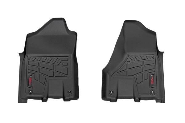 Rough Country - Rough Country - Sure-Fit Floor Mats - Front Bucket - Crew - Ram 2500/3500 2WD/4WD (2019-2025) | SM31431 - Image 1