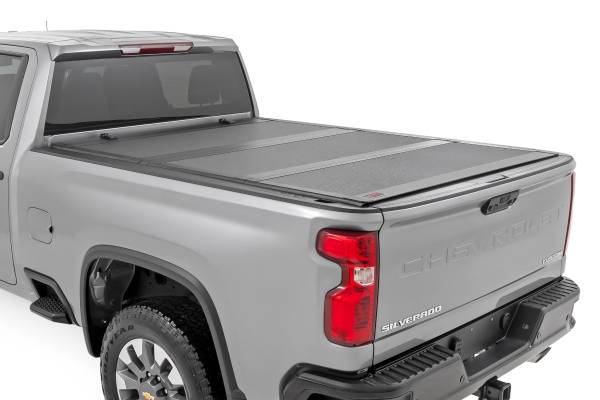 Rough Country - Hard Tri-Fold Flip Up Bed Cover - 6'9 in. Bed - Chevy/GMC Silverado/Sierra 2500HD/3500HD (20-25) | 49120651 - Image 1